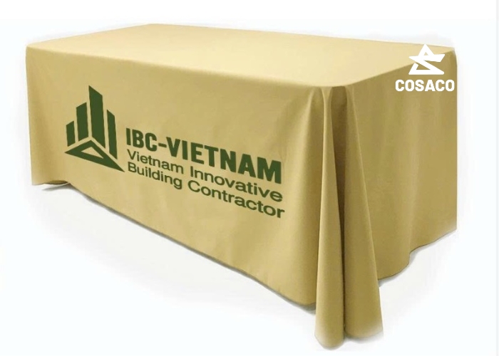 Các loại khăn trải bàn in logo phổ biến