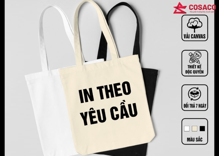 Các loại túi Canvas phổ biến được in theo yêu cầu tại TPHCM