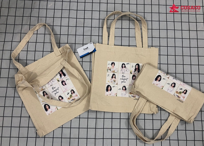 Ứng dụng thực tế của túi vải bố Canvas in Logo khi may túi vải bố Canvas TPHCM