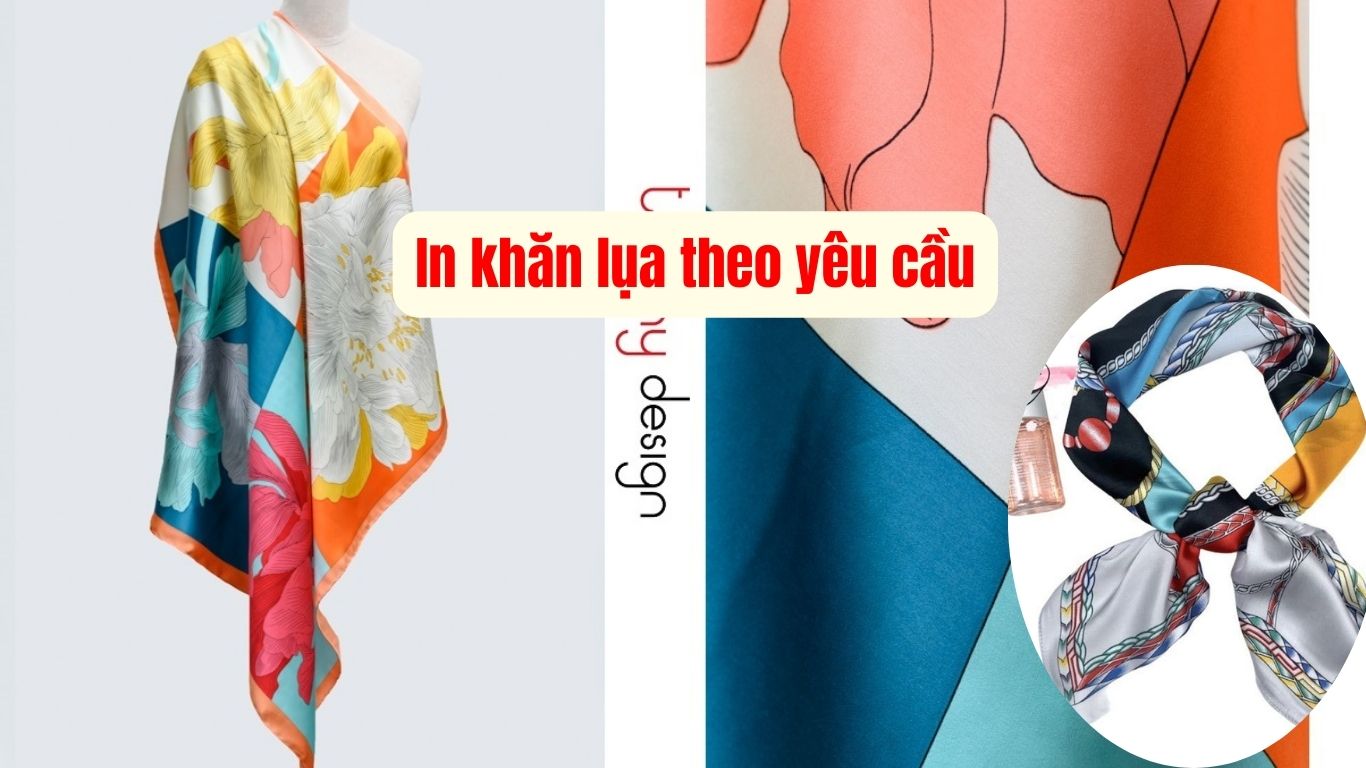 In khăn lụa theo yêu cầu