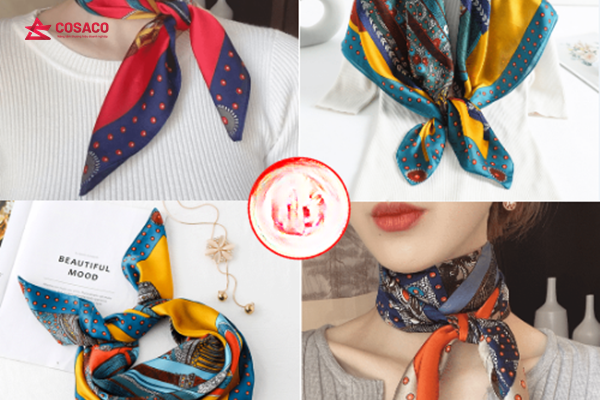 khăn lụa vuông 70 70 TPHCM