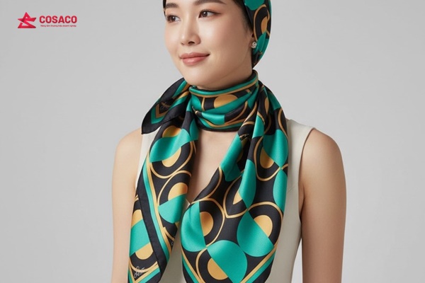 khăn lụa vuông 70 70 TPHCM