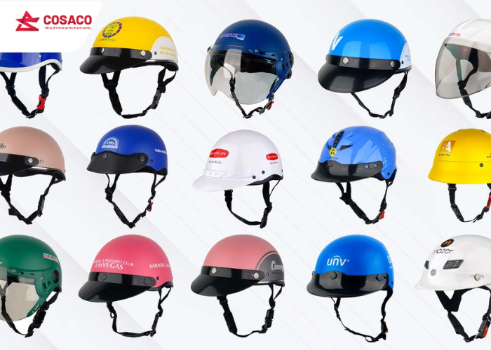 Quy trình đặt sản xuất mũ bảo hiểm in logo chuyên nghiệp