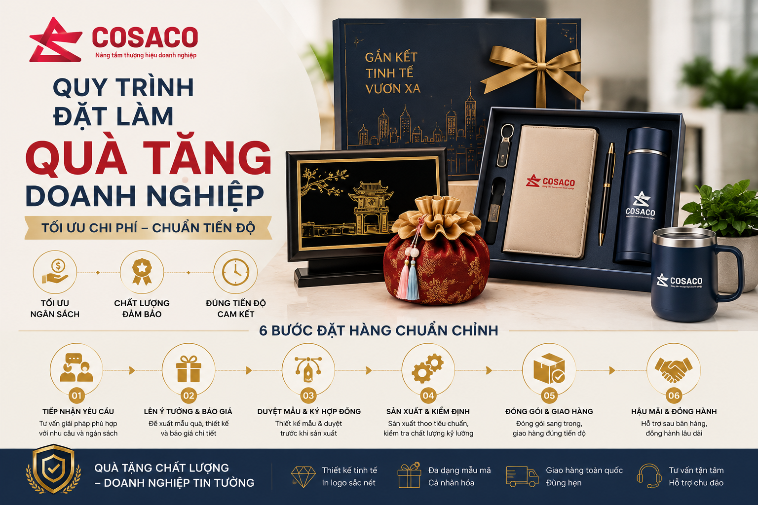 Quy trình đặt làm quà tặng doanh nghiệp