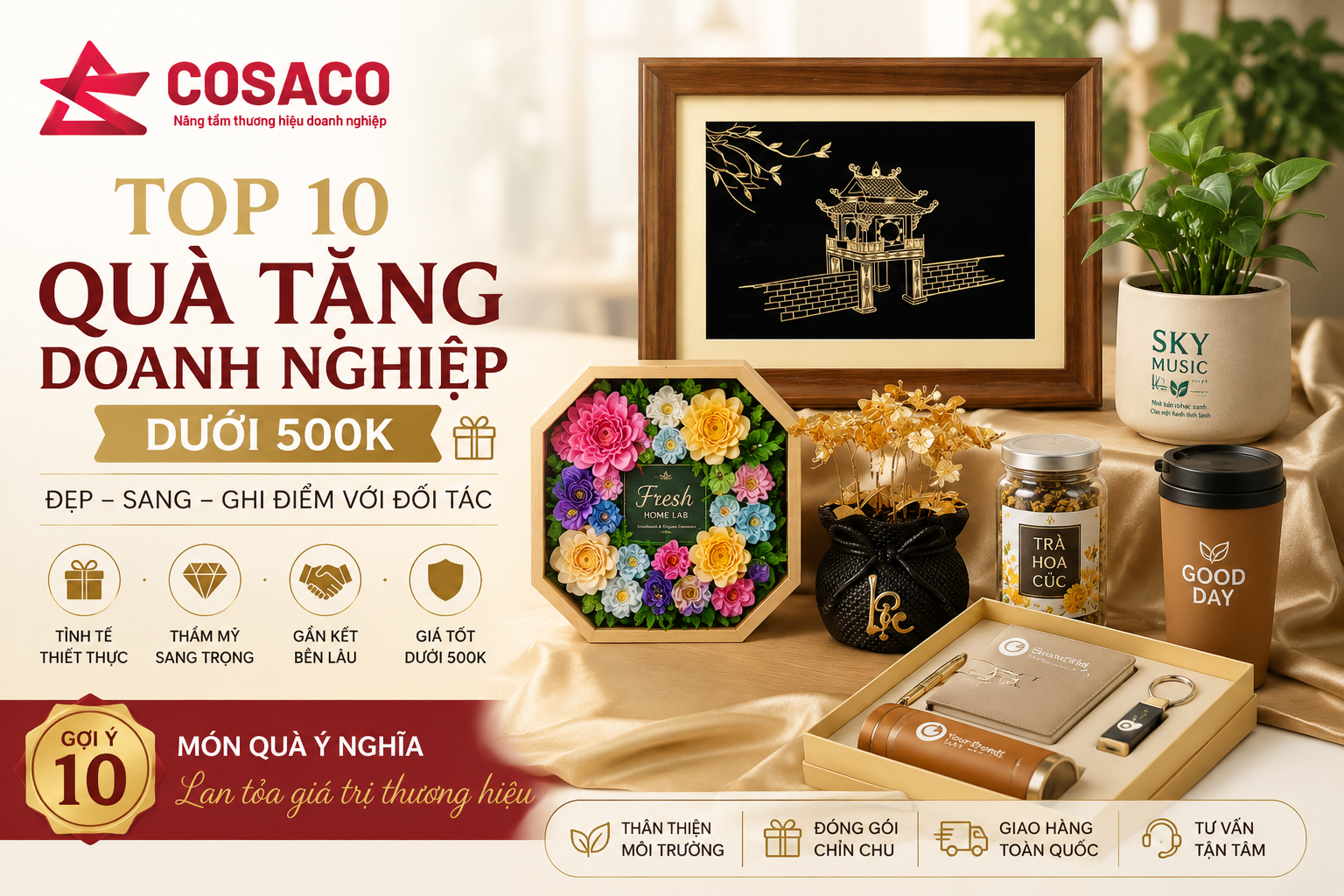 Top 10 quà tặng doanh nghiệp dưới 500k