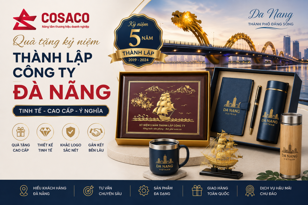 Quà tặng kỷ niệm thành lập công ty Đà Nẵng