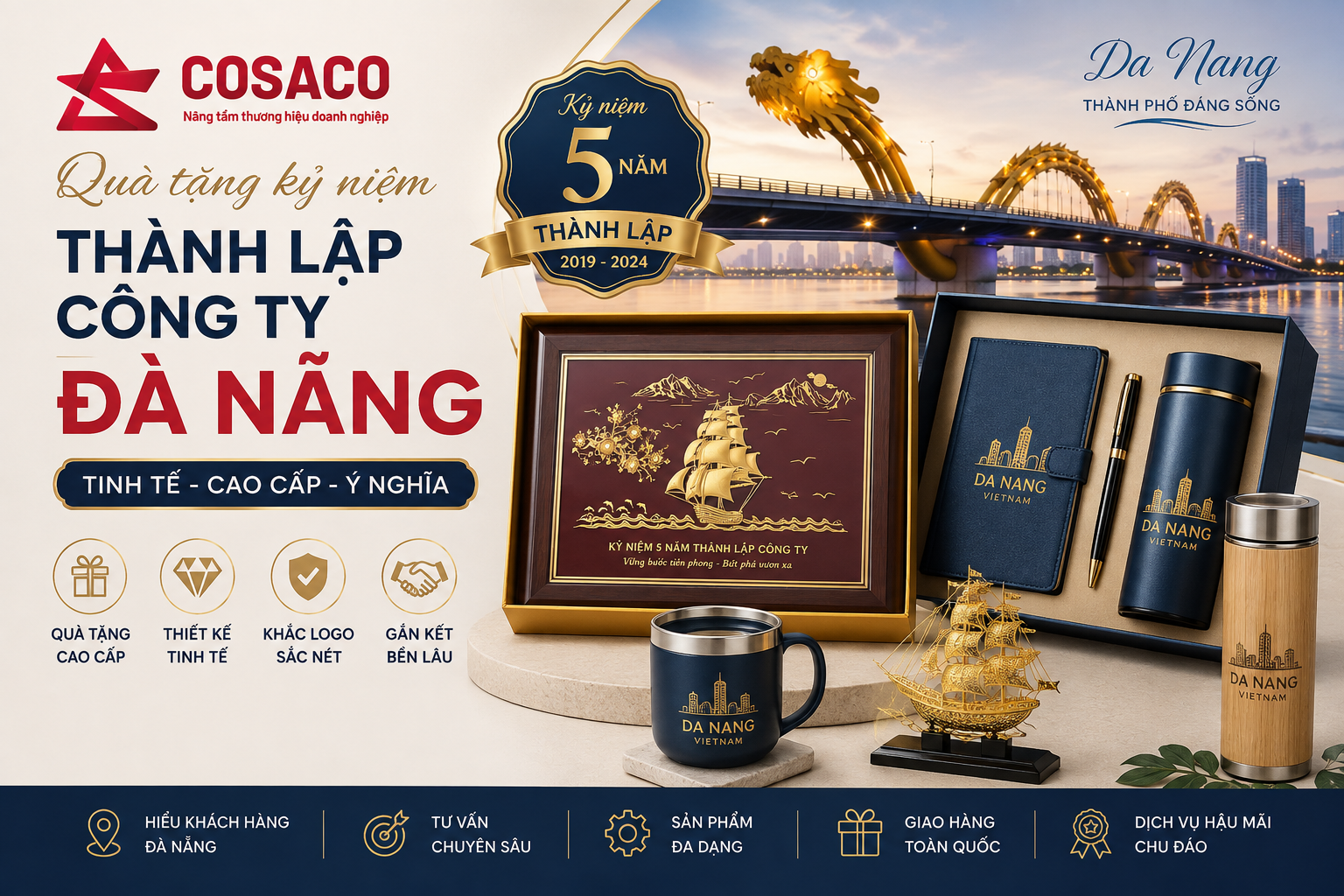 Quà tặng kỷ niệm thành lập công ty Đà Nẵng