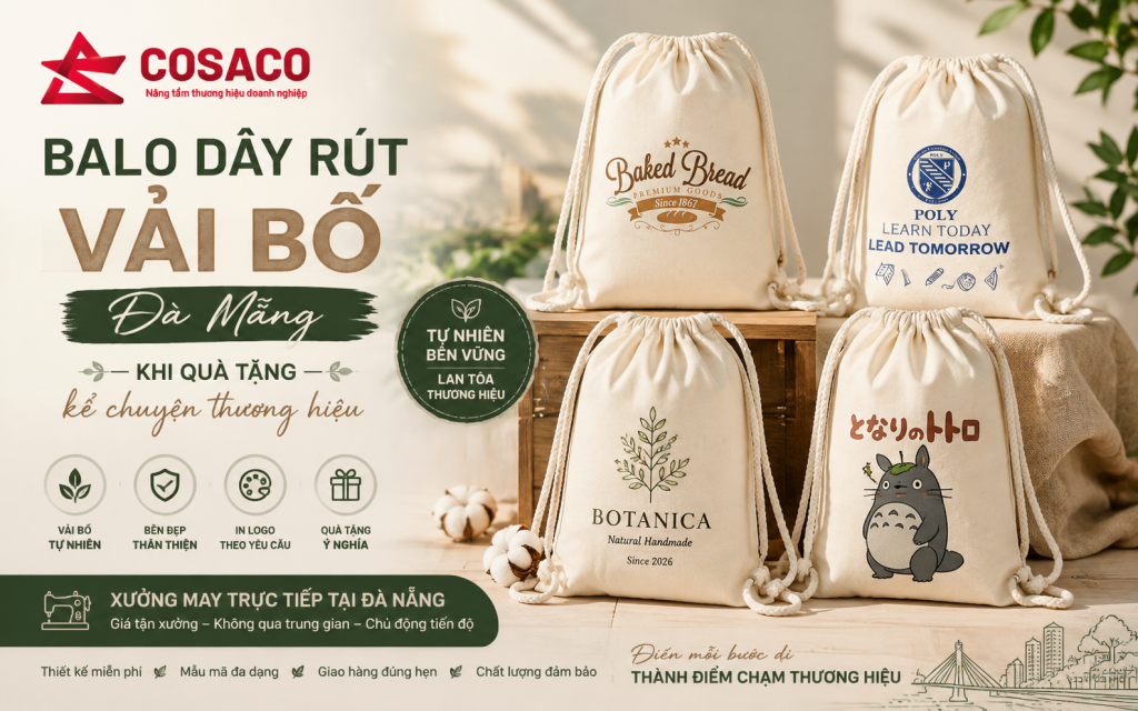 Balo dây rút vải bố Đà Nẵng