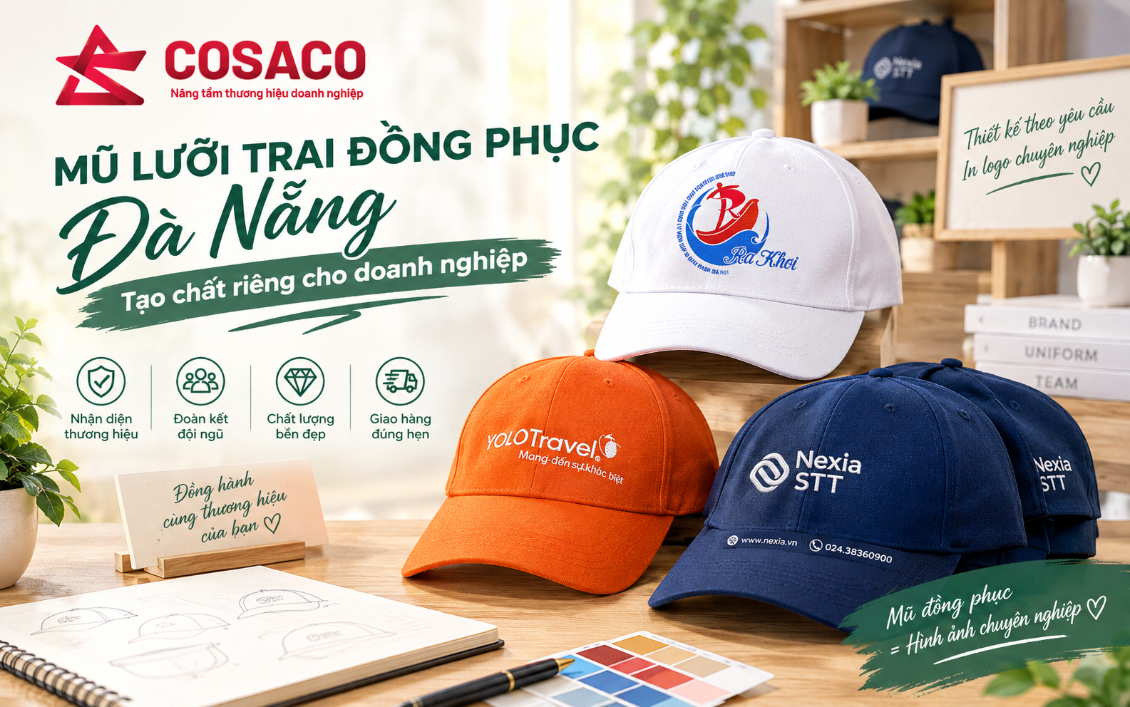 Mũ lưỡi trai đồng phục Đà Nẵng