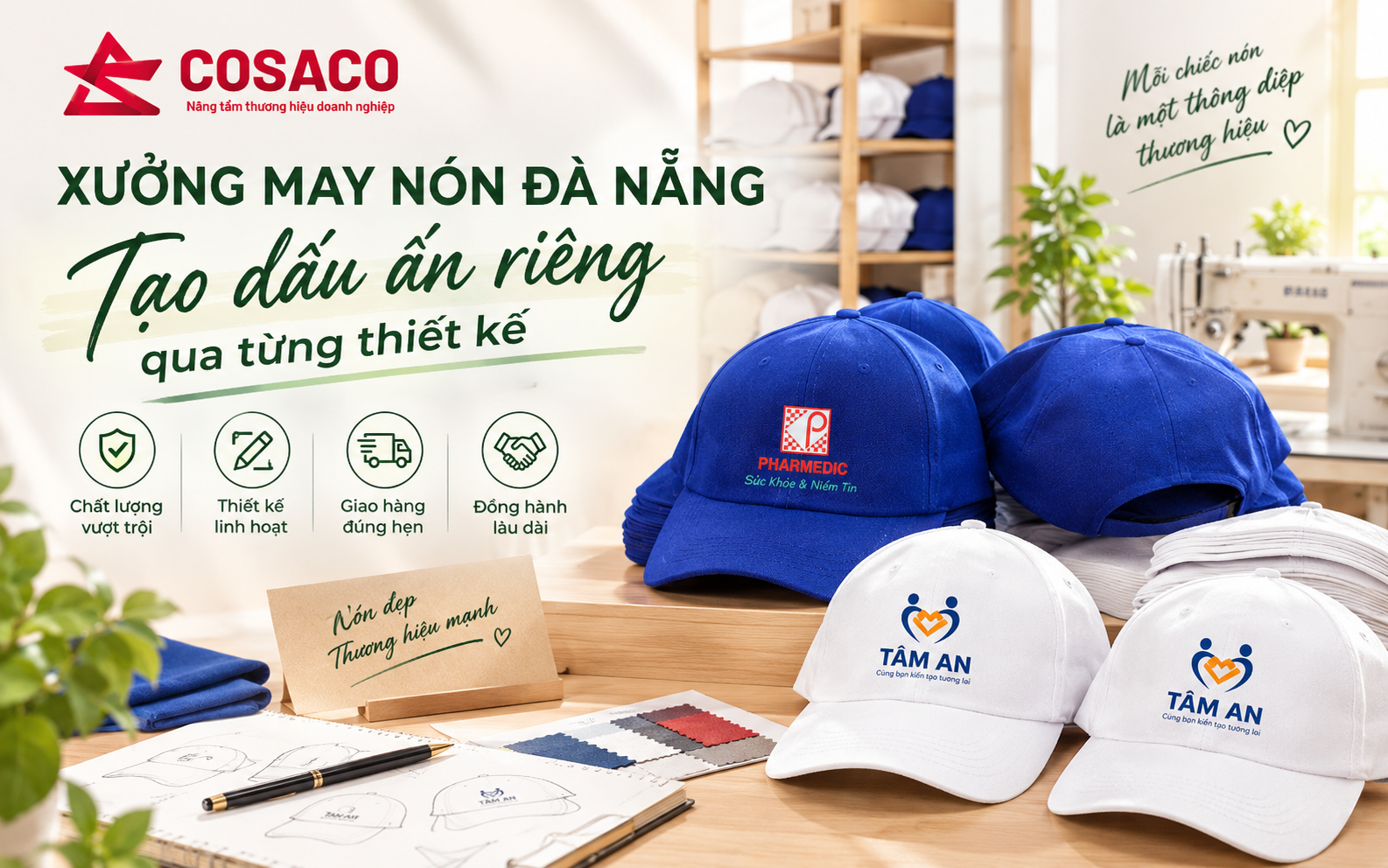 Xưởng may nón Đà Nẵng