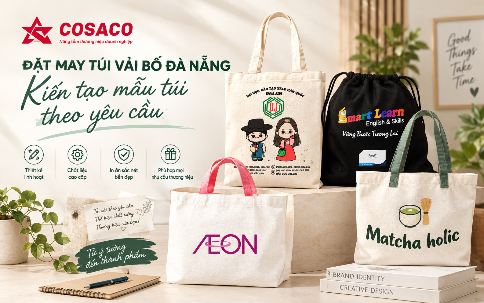 đặt may túi vải bố Đà Nẵng