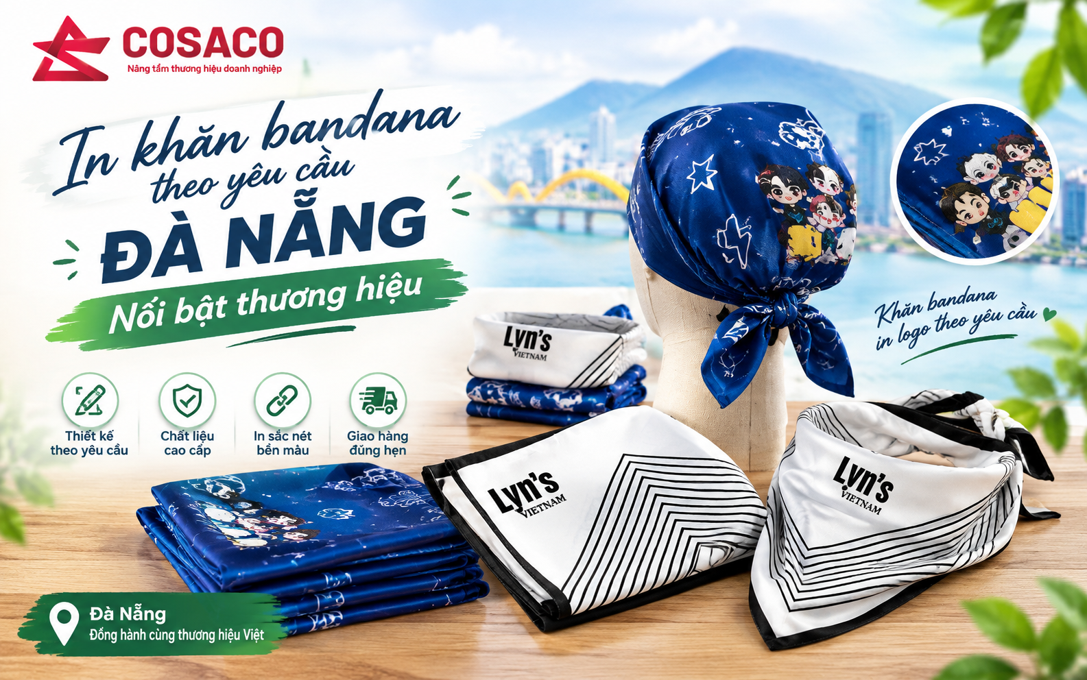 in khăn bandana theo yêu cầu Đà Nẵng