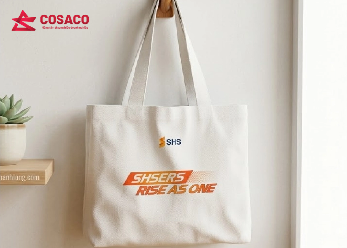 Túi canvas dáng tote đơn giản, dễ sử dụng