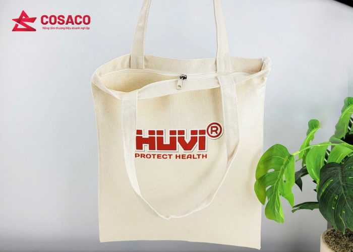 Túi canvas có khóa kéo tiện dụng