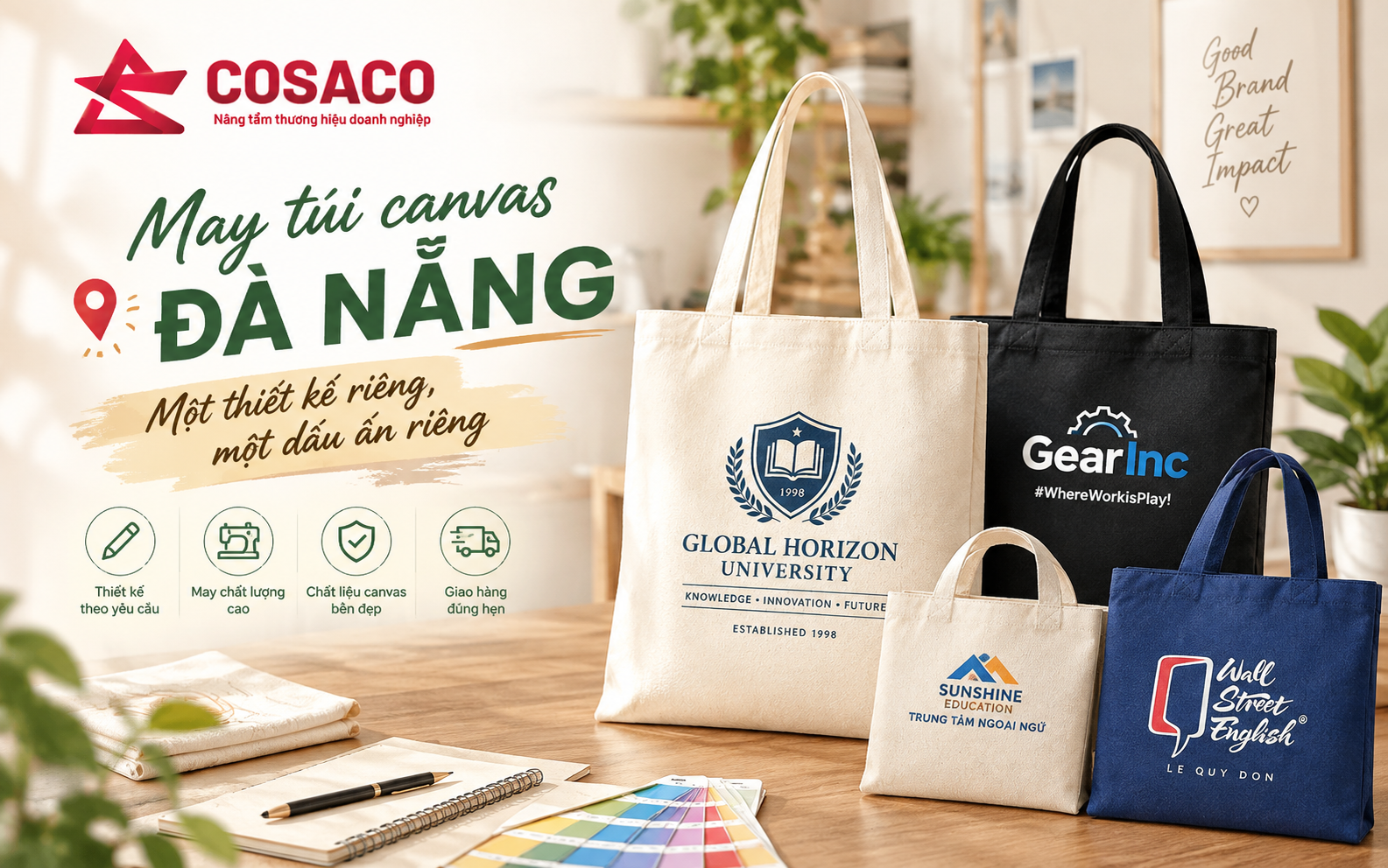 may túi canvas Đà Nẵng