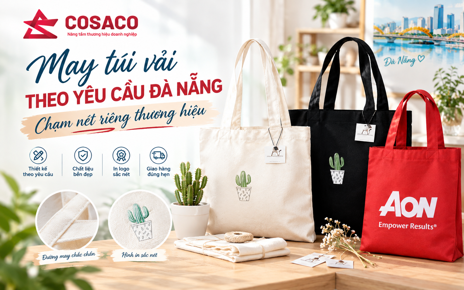 may túi vải theo yêu cầu Đà Nẵng