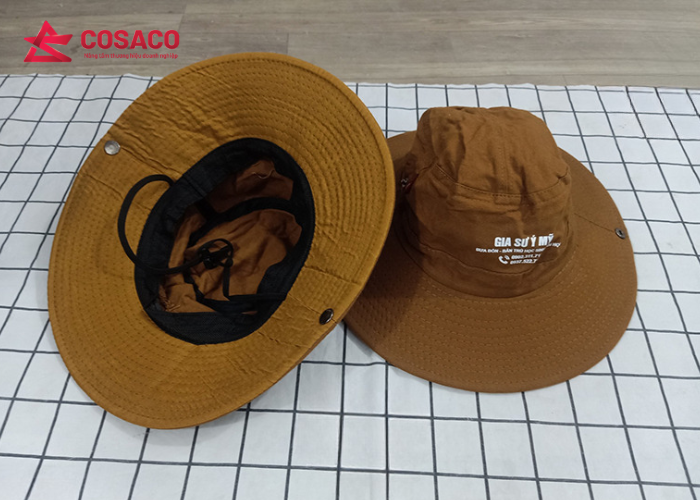 Nón tai bèo trơn in logo đơn giản, dễ nhận diện