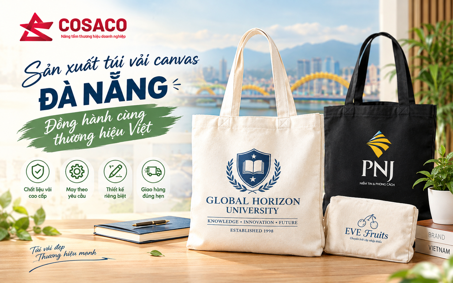 sản xuất túi vải canvas Đà Nẵng