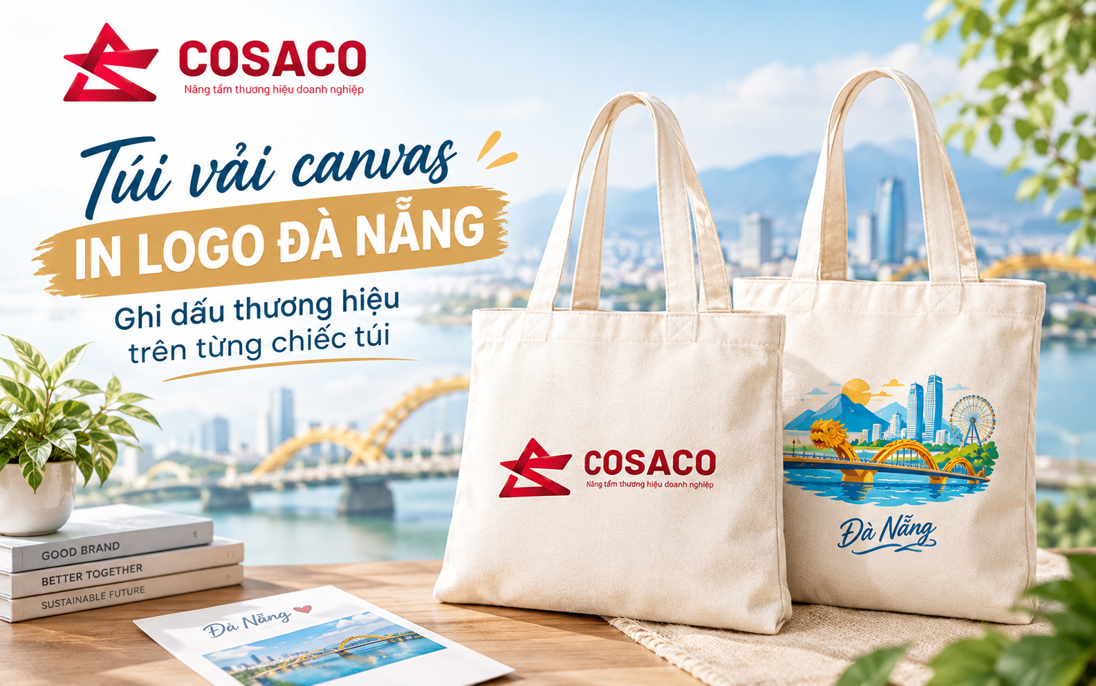 túi vải canvas in logo Đà Nẵng